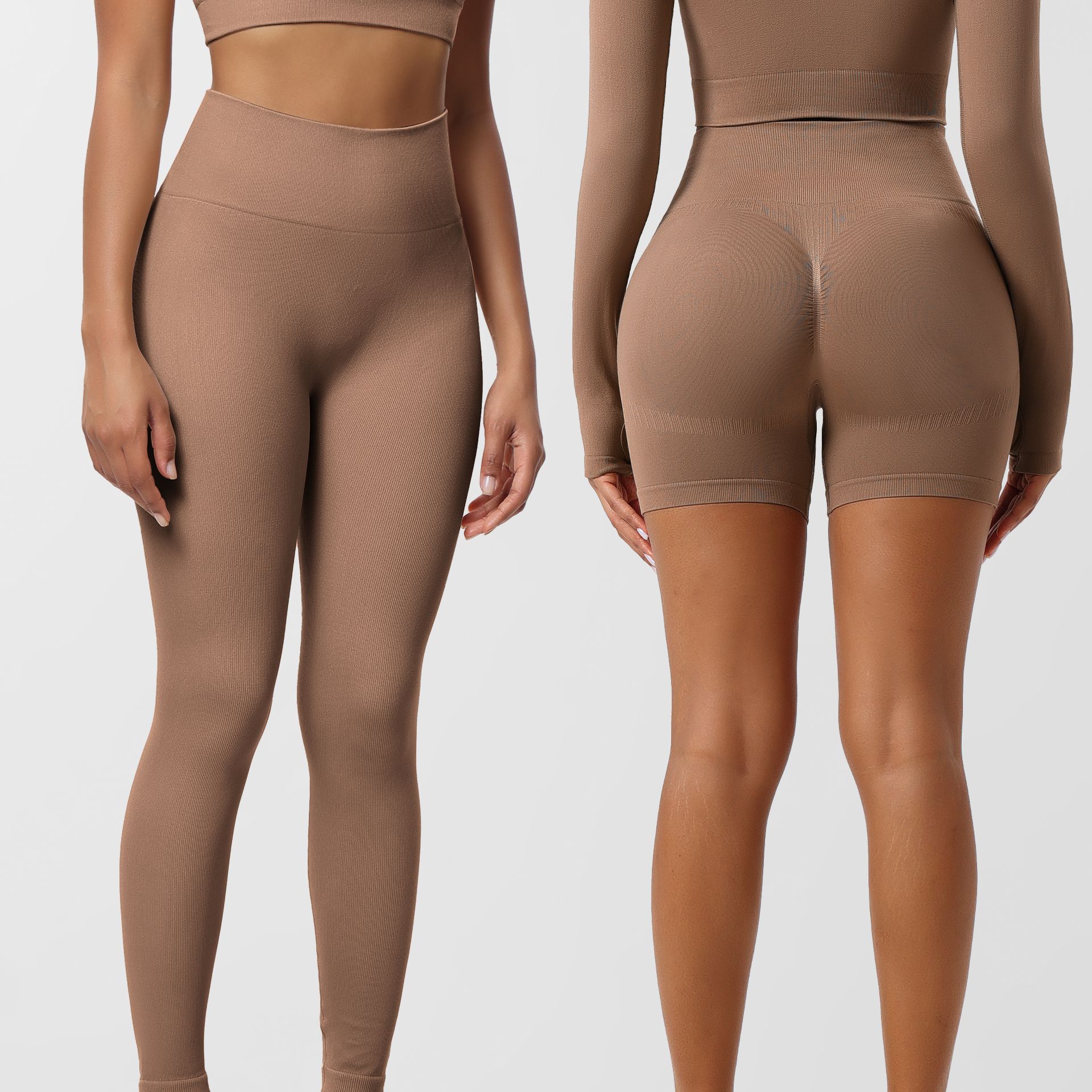 Womens Seamless High Waist Leggings Running Outdoors Workout Activewear Pants